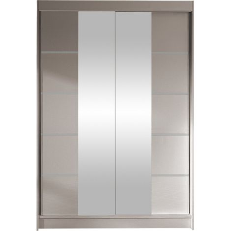 Armario Closico Salvor V, Cachemira, 200x120x58cm, Puertas de armario: Correderas, Número de estantes: 5
