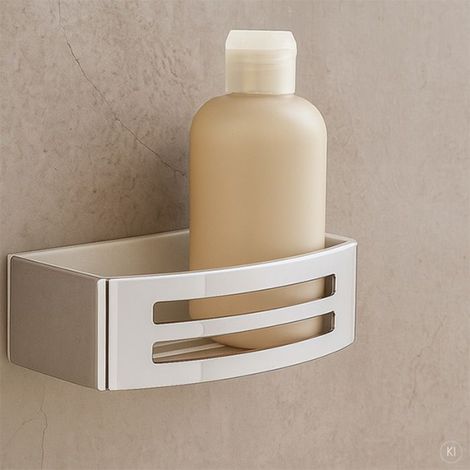 Panier de douche AquaCraft 400 40000000-00 droit, insert blanc amovible, chromé