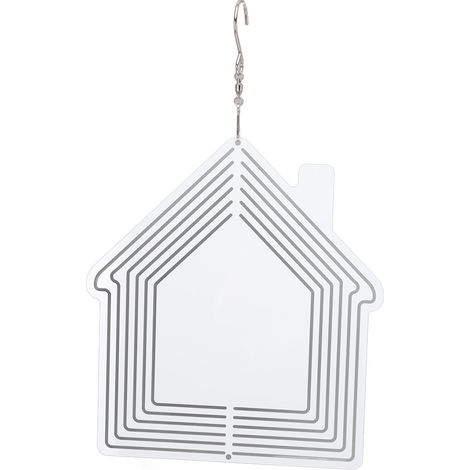 Lot décoratif suspendu vierge en métal pour sublimation, moulin à vent DIY, ornement de jardin, 200x182x1mm (1/5)