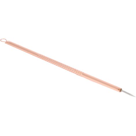 Extracteur Professionnel de Comédons en Acier Inoxydable Doré, Outil de Soin pour Peau à Problèmes et Points Noirs (1/5)