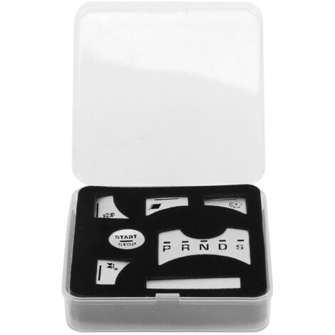 Set di 7 adesivi per la copertura della leva del cambio per Jaguar XF 2012-2015 - Decorazione interna in stile argento (1/5)