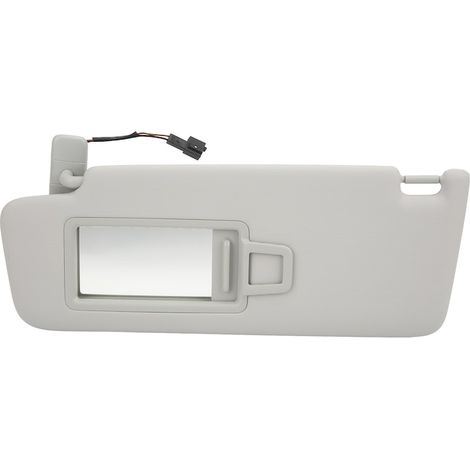 Pare-soleil de voiture gauche en plastique et textile gris, visière anti-éblouissement pour conducteur (1/5)