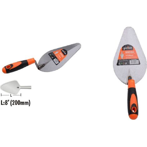 Truelle En Acier 200mm 8" Manche Antidérapant Spatule De Pêche Pour Maçonnerie 90493 (1/2)