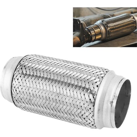 38 Zoll Edelstahl-Geflechtauspuffrohr, 76 mm200 mm (Lieferung in einem Karton) (1/5)