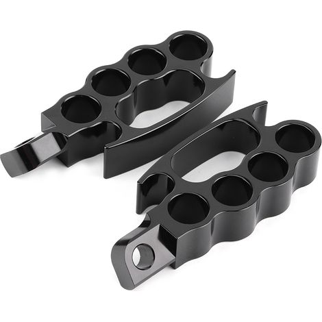 Repose-pieds Moto Aluminium Aile Knuckle, 2 Pièces Pédales Latérales Compatibles XL 883 1200 (1/5)