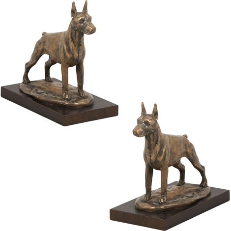 Doberman, Dobermann I - estatuilla de perro, figura de oficina, trofeo para una exposición canina de Art-Dog (1/5)