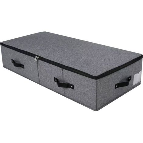 Mehrzweck-Aufbewahrungsbox, Kleiderschrank-Organizer mit großem Fassungsvermögen, resistent gegen wiederholtes Ziehen, faltbar, geeignet unter Bett, Sofa, Kleiderschränken und Regalen, 68 l, Dunkelgra