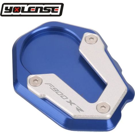 (Bleu-F900xR) Compatible avec les motos BMW F900R, F900XR et F900 R XR (2020-2023) : extension de béquille latérale, plaque de support, support agrandissant la béquille. (1/4)