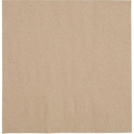 Serviettes snacking recyclées 2 plis pliage 1/4 330mm kraft (lot de 2000) - FIESTA RECYCLABLE (1/3)