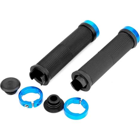 Manopole per manubrio di bicicletta Manopole ergonomiche a vite Manopole morbide per mountain bike, BMX, bici da città e bici da strada Colori: Blu-Nero (1/3)
