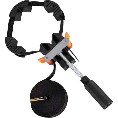 Serre-joint À 4 Mâchoires - Bande Réglable Rapide - Sangle Nylon 4 M - Tendeur D’angle - Pour Cadres Photo Et Tiroirs (1/4)