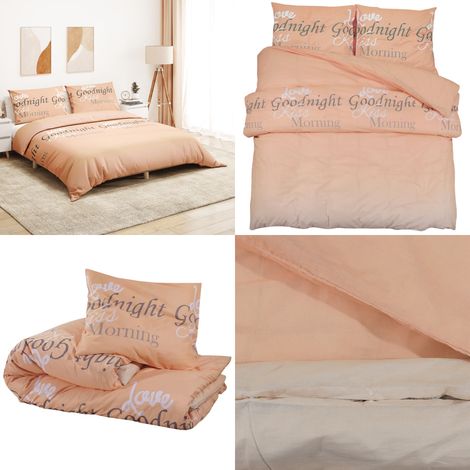 Bettwäsche-Set Rosa 260x220 cm Baumwolle - Bettsachen - Bettwäsche - Rosa Bettwäsche - Baumwollbettwäsche - Duftfreie Bettwäsche - Home & Living