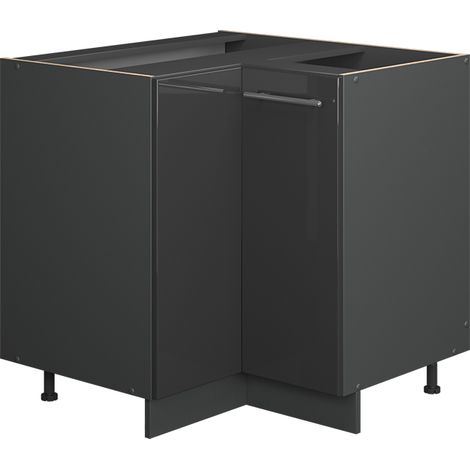 Meuble d'angle Fame-Line, Anthracite Haute brillance, 80.5cm , PT Anthracite, Vicco