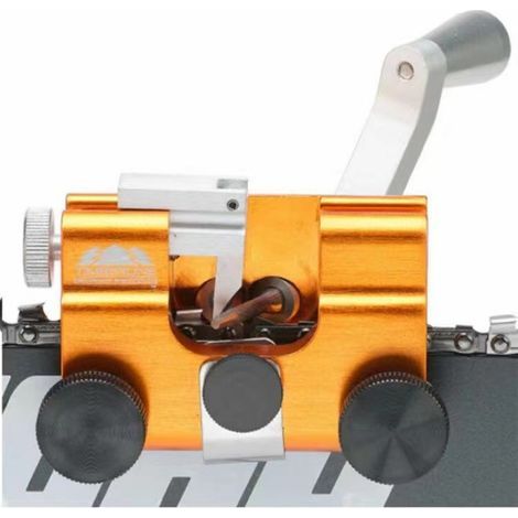 Plantilla para afilar cadenas de motosierra, herramienta portátil para afilar cadenas manuales. (1/3)