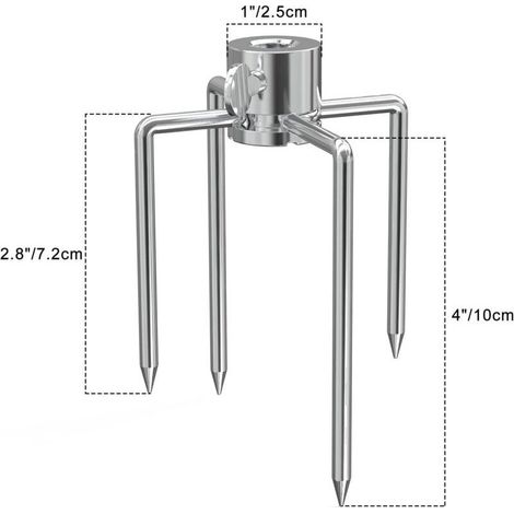 Fourchette Tourne Broche Fourchette de Barbecue. Pique et Broche pour Rotisserie de diamètre 1-10 mm (1/5)