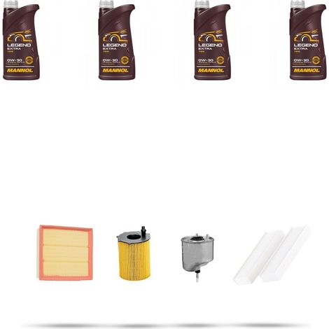 Kit tagliando 4 FILTRI e 4L OLIO compatibile con Peugeot 3008 1.6 HDI 85kw dal 2012 (1/5)