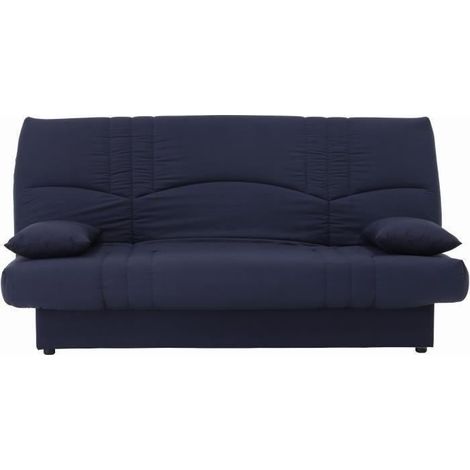 Les Tendances – Banquette clic clac 3 places – Tissu 100 % coton – Mousse polyuréthane 25kg/m3 – Coffre de rangement – L 190 x P 92 x H 96 cm (1/3)
