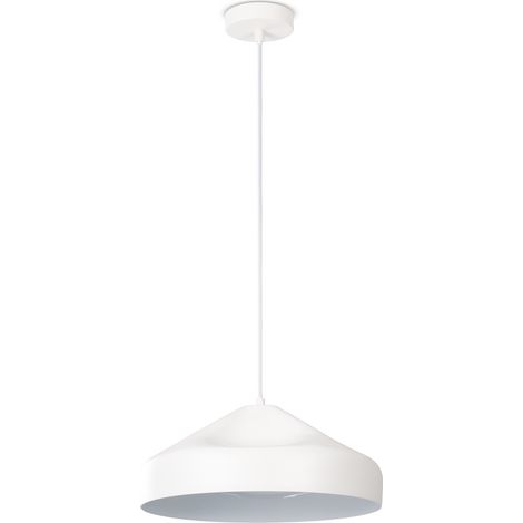 Paco Home Suspension Salon Table À Manger Cuisine Câble Textile 1,5 m Industriel Lampe à suspension - Type 3, Blanc-Blanc