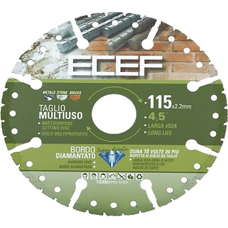 DISCO DIAMANTATO 'MULTIUSI' ø 115 x 2,2 mm  - ECEF