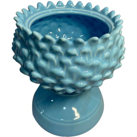 Vimin Box Calice Pigna D 19,5 Cm H 21,6 Cm Azzurro