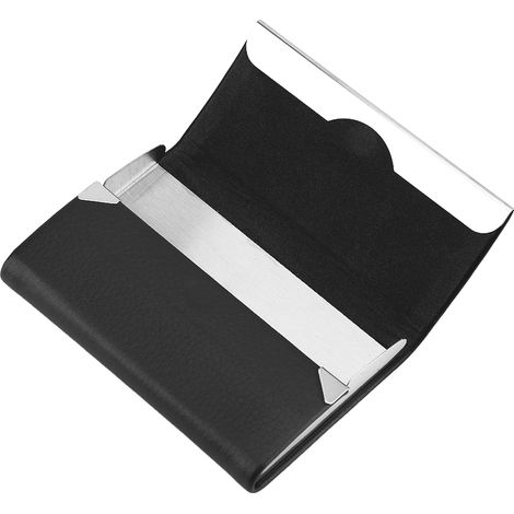Étui à cigarettes pour homme en cuir PU, porte-cartes élégant, accessoire de rangement (Noir) (1/5)