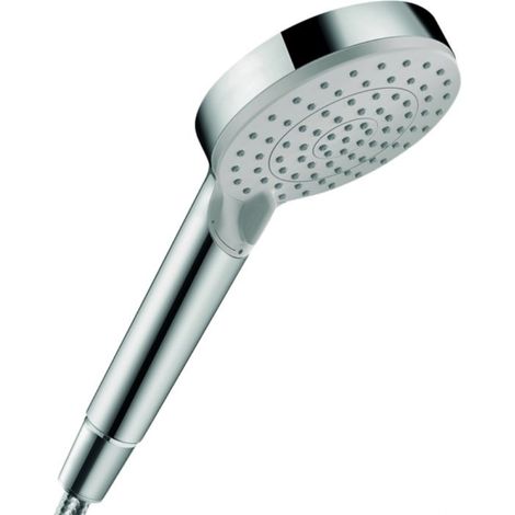 Hansgrohe – Pommeau de douche rond 100mm – 2 jets Rain et IntenseRain – Débit 5 l/min EcoSmart Green – Tête de douche Chrome 26090000 (1/7)