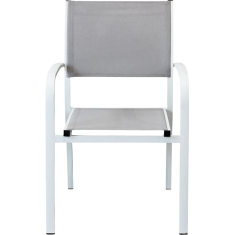 TORRES - poltrona con struttura in alluminio verniciato bianco, antracite, taupe o tortora (1/4)