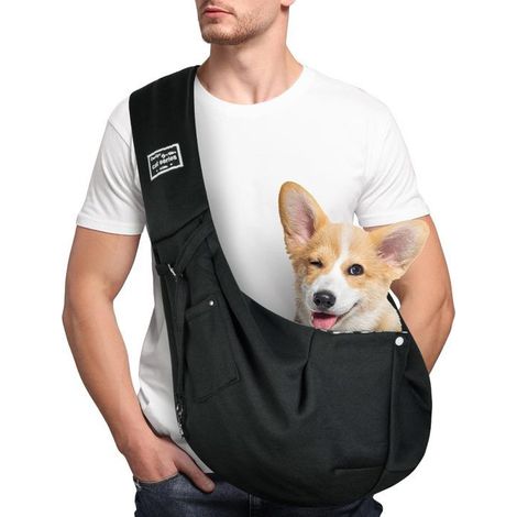 Sac Chien Transport, Sac de Transport pour Chien Chat, Porte Chien pour Chiens/Chats de Taille Moyenne Jusqu'à 7,5 kg, Bretelles (1/5)