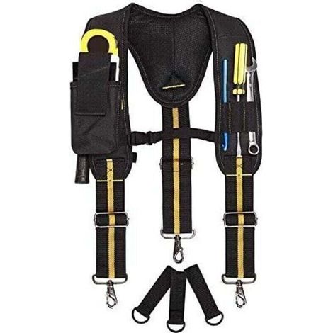 [JAMAIS UTILISÉ] Ceintures à outils avec bretelles, Bretelles de ceinture à outils rembourrées, Bretelles de travail robustes pour électriciens, charpentiers, jardiniers