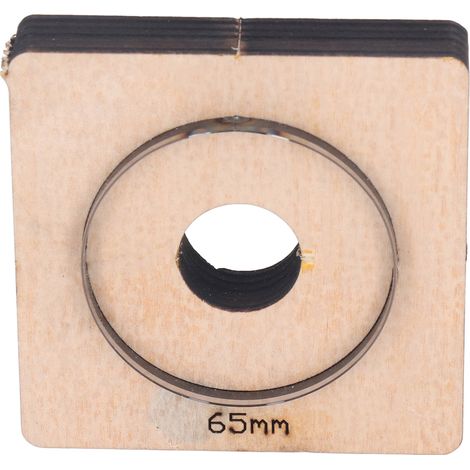 Emporte-pièce rond en métal 65 mm pour pâtisserie précise - Lot avec planche en bois pour cookies et gâteaux (1/5)