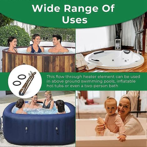 Élément chauffant de spa 5,5 kW 240 V - Élément chauffant universel à passage direct, adapté aux chauffe-piscines électriques Balboa Spa ou aux piscines. (1/5)