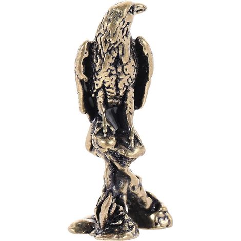 Statue d'aigle en laiton, sculpture vintage, figurine décorative pour bureau-4x2cm (1/4)
