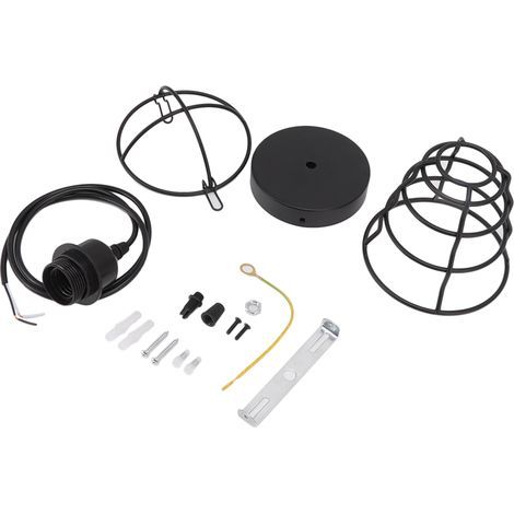 Suspension Industrielle pour Cuisine Lustre Noir E27 E26 Luminaire Industriel de Chambre à Coucher pour Salle à Manger Salon. (1/5)