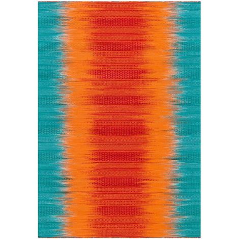 Tapis tissé sunset 8070 orange blau - 90 x 160 cm (1/4)