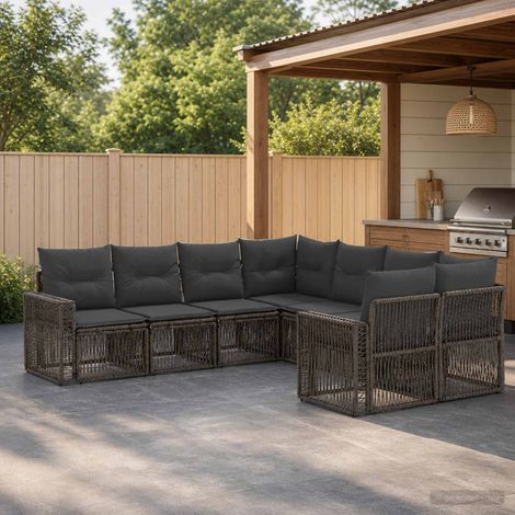 vidaXL Set Divano da Giardino 8 pz 8-Numero di posti (1/5)