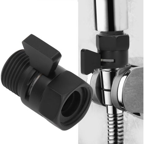 [Wasserregelventil] G1/2 Absperrventil aus schwarzem Kupfer für Dusche, wassersparend für den Haushalt [Schnelle Installation] (1/5)