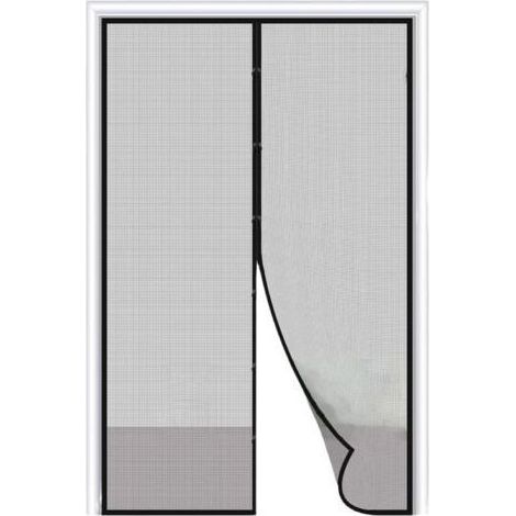 Magnetisches Moskitonetz für Balkon-, Terrassen- und Kellertüren einfache Montage dank Kleberückseite 80 x 210 cm (1/5)