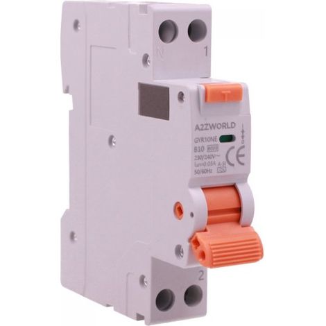 RCBO Interruttore Magnetotermico Differenziale Tipo A-SI Super Immunizzato, Curva B 1P+N 1M 6000A 30mA AC 230V IP20, GYR10N, Disponibili 6A 10A 16A 20A 25A 32A 40A (B10A)