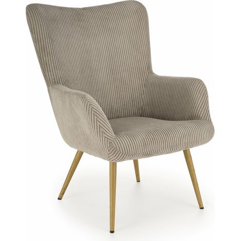 Sillón Houston 1610, Gris, 97x70x80cm, Tapiz, Patas: Madera, 0