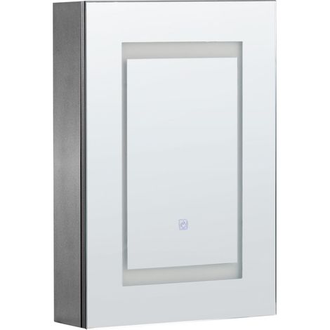 Bad-Spiegelschrank LED MALASPINA 40 cm 60 cm Schwarz
