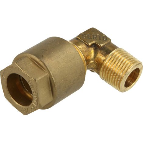 Raccord à visser coudé 15 mm x 3/8'' FM