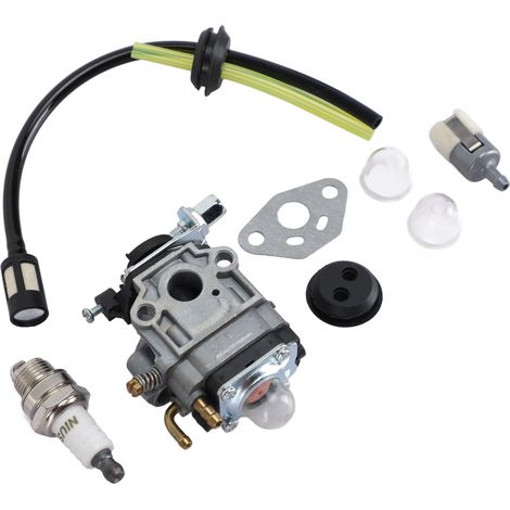 Kit carburateur, bougie d'allumage et durite pour tondeuse à gazon TH23, TH26 et TH34 (23 cc, 25 cc, 26 cc, 33 cc, 35 cc). (1/5)