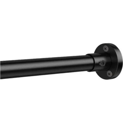 Mobilier et décoration de salle de bainBarre de rideau de douche télescopique, acier inoxydable, extensible de 50 à 80 cm, noire,