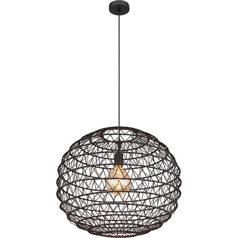 Globo - lámpara colgante - Senni - negro - metal - Ø 59cm - E27 -