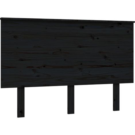 Maison Exclusive - Testiera per Letto Nera 124x6x82,5 cm in Legno Massello di Pino (1/5)