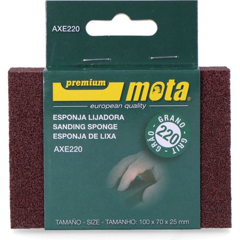 Papier abrasif éponge à l'oxyde d'aluminium grain 220 axe220 MOTA (1/2)