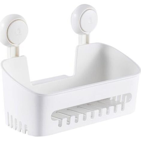 Panier de douche Étagère à épices Organisateur de salle de bain Panier de rangement DIY Sans perceuse Aspirateur amovible Ventouse Étagère murale pour shampoing et articles de toilette Cuisine Salle d (1/4)