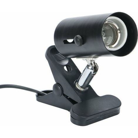 Support de lampe UVA/UVB pour reptiles, clip réglable, pour tortues, lézards, serpents et terrariums, finition noire.-AquaForge (1/3)