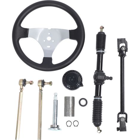 Kit de volant en acier de 300mm, bon réglage, pour Go Kart, chariot de Golf UTV 110cc 125cc 140cc 150cc (1/5)