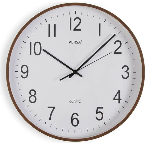 Horloge murale deversa plastic quartz wood mdf 5,5 x 40 x 40 cm (1/4)